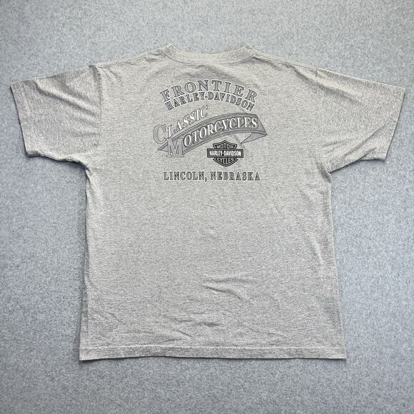 Vintage 2004 Harley Davidson T-Shirt Mens XL Gray Motorcycle Holoubek USA Made - Picture 7 of 11